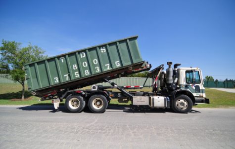 TDS roll-off dumpster on our truck