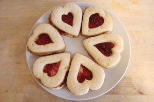 heart-shaped cookies