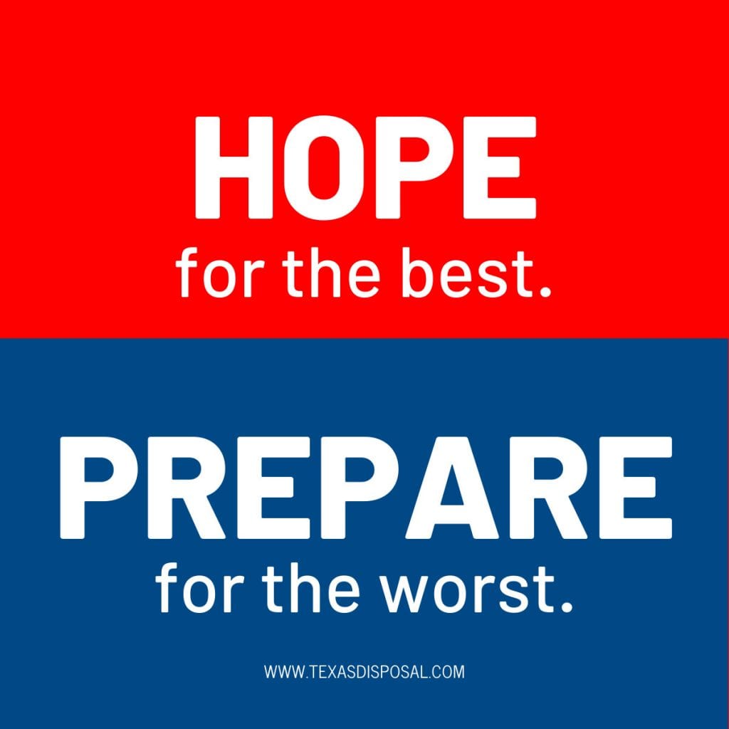 disaster relief - hope for the best, prepare for the worst