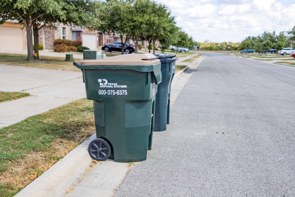 TDS Garbage bins curbside in residential area