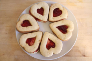 heart-shaped cookies