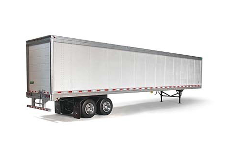 White van trailer for holding and moving large collections